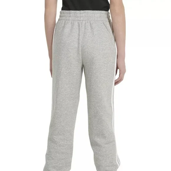 NWT adidas Girls' Elastic Waistband 3-Stripe Cotton Fleece Joggers - Picture 4 of 8